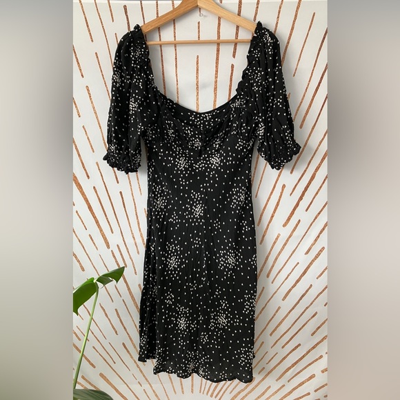 Anthropologie Heart Starburst Puff Sleeve Juliet Mini Dress NWOT - Picture 4 of 13